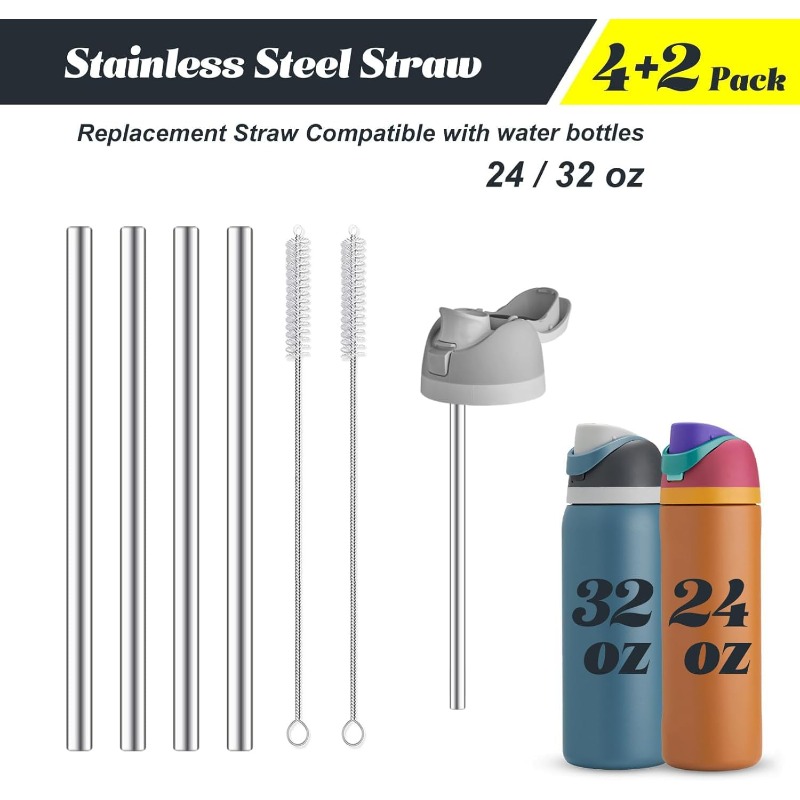 Reusable Straw - Metal Straw Replacement for Owala Water