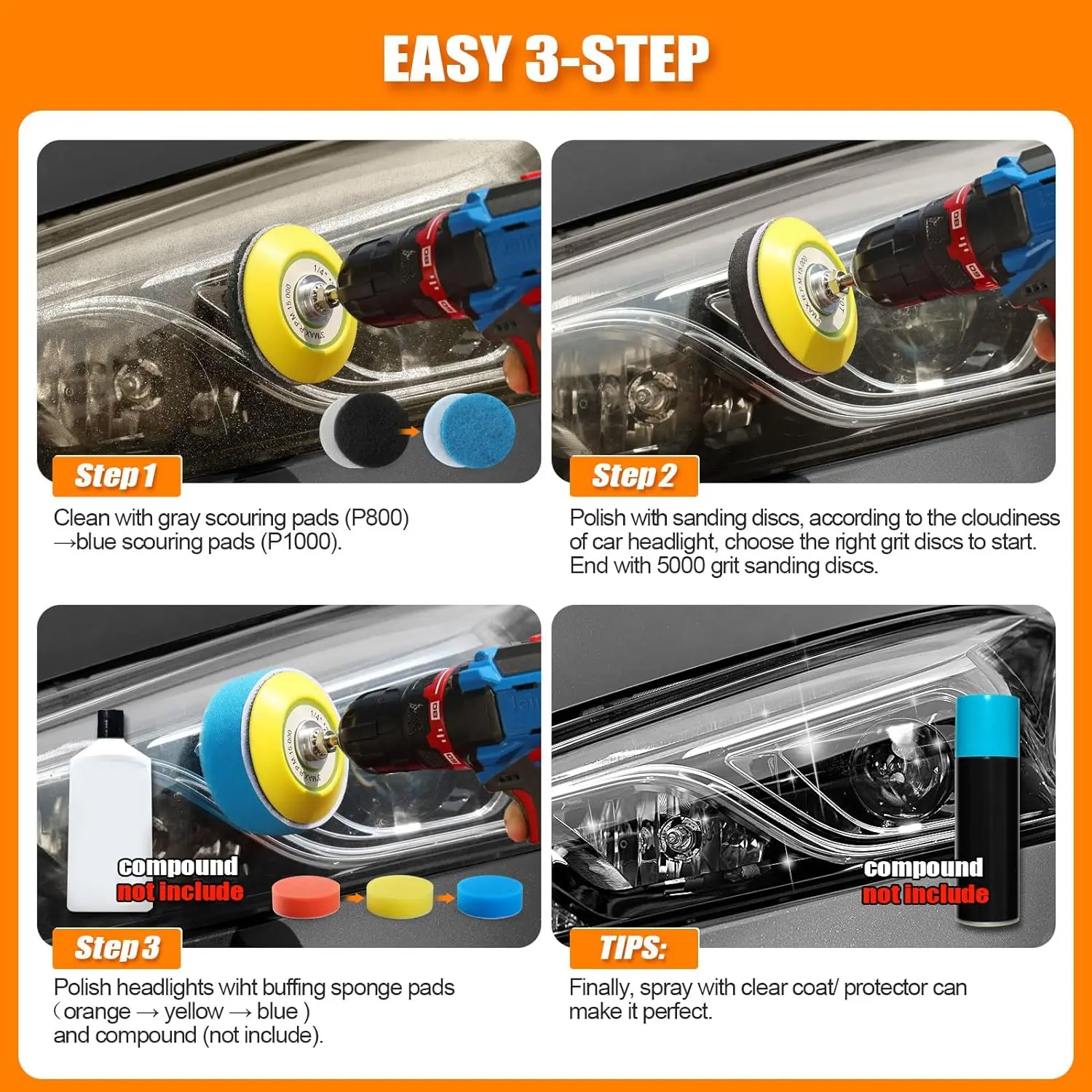 3 Inch Car Headlight Repair Ki - Beeswax Wrap review and price