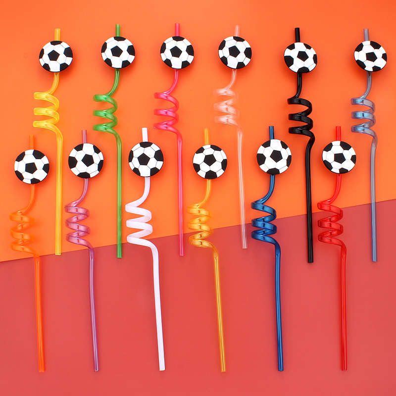 12pcs Football Themed Straws,  - Reusable Straw review and price