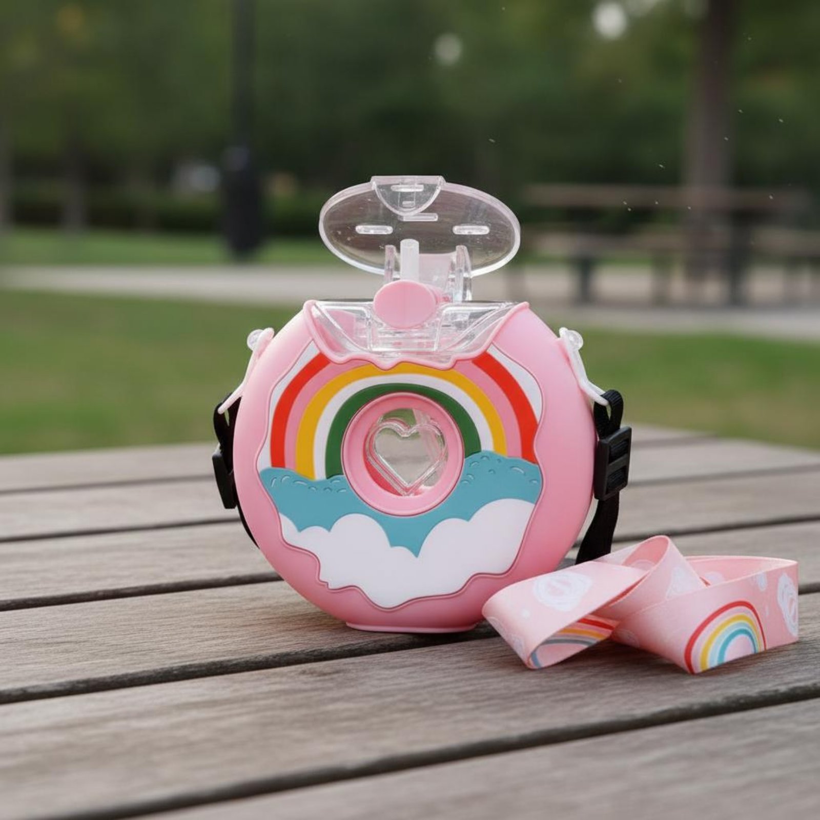 Donut Water Bottle Leak-Resist - Reusable Straw review and price