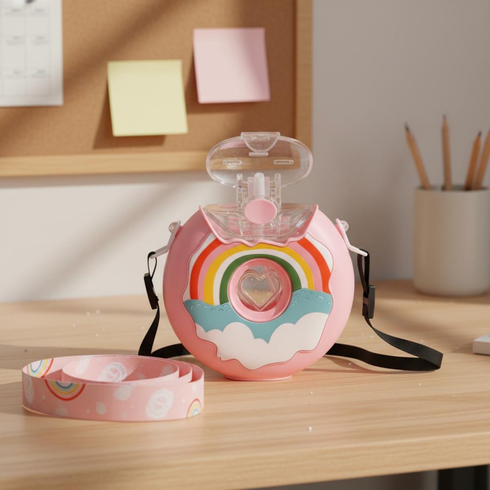 Donut Water Bottle Leak-Resist - Reusable Straw review and price